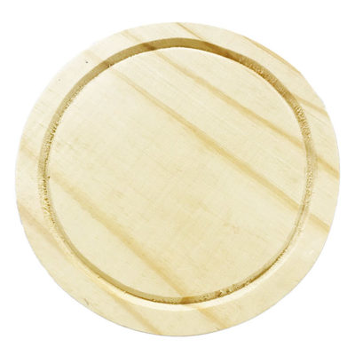 Plato redondo madera pino