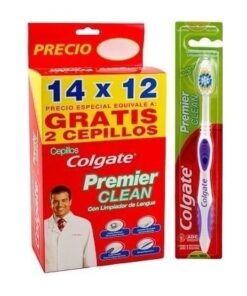 CEPILLO DENTAL PREMIER COLGATE CLEAN 14 X 12 UNIDADES
