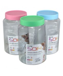 TARRO COOKIES CÓNICO 2600 CC TAPA SOFT TOUCH